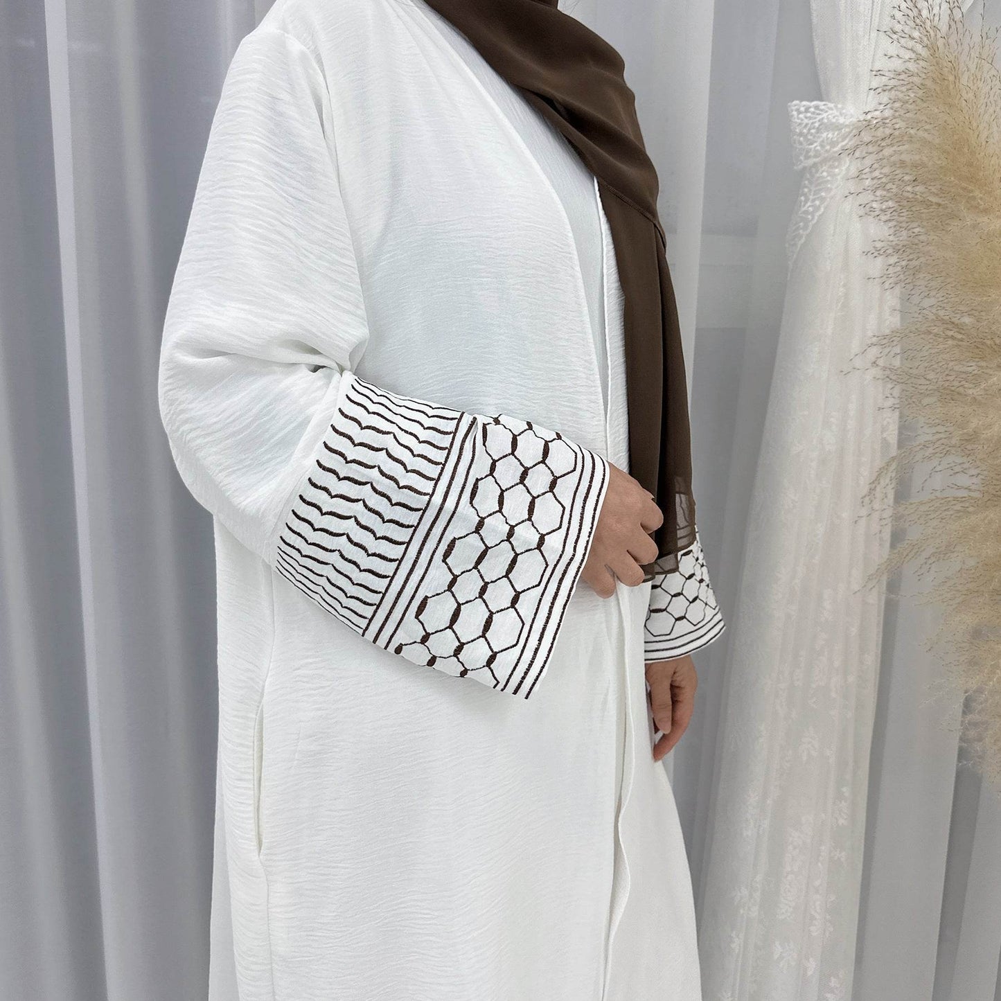 Embroidered tassel cardigan robe - Price Value Store