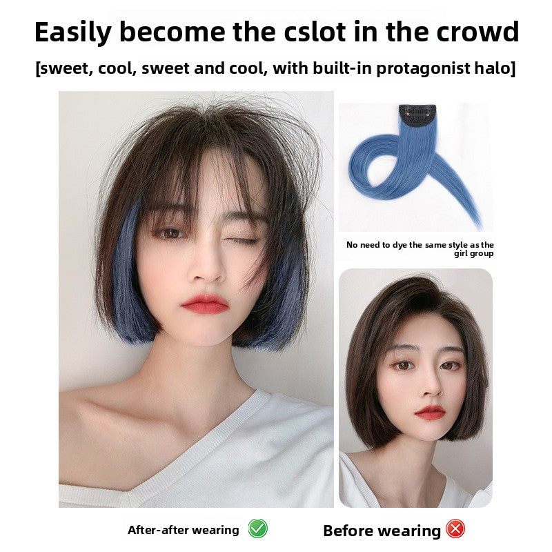 Wig pieces are dyed and dyed in various lengths