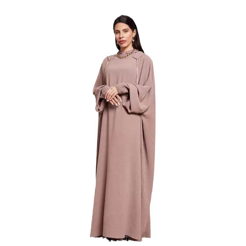 Caped headscarf long dress - Price Value Store