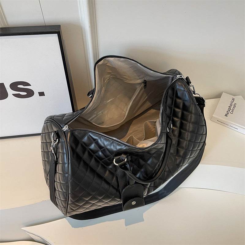 PU checkered travel bag - Price Value Store