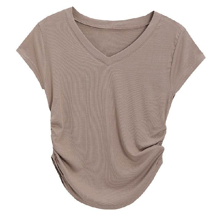 V-neck short-sleeved T-shirt - Price Value Store