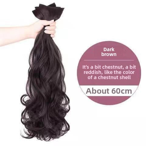 Three-Piece Seamless Fluffy Synthetic Hair Wig