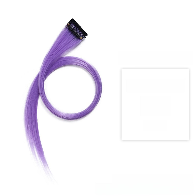 Colorful Hair Extension Piece High Temperature Silk
