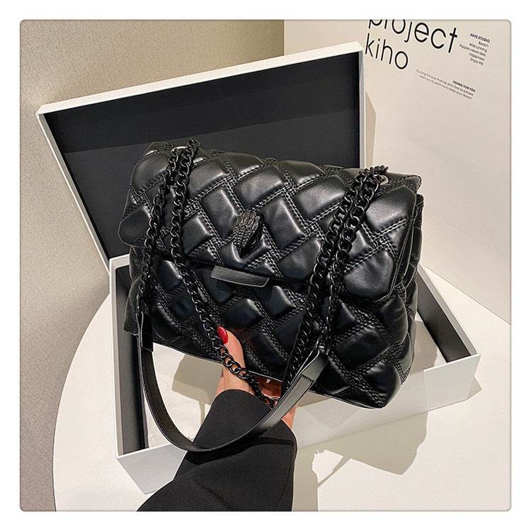 New fashion Chanel style handbag popular simple PU shoulder messenger bag daily versatile rhombus women's bag wholesale - Price Value Store