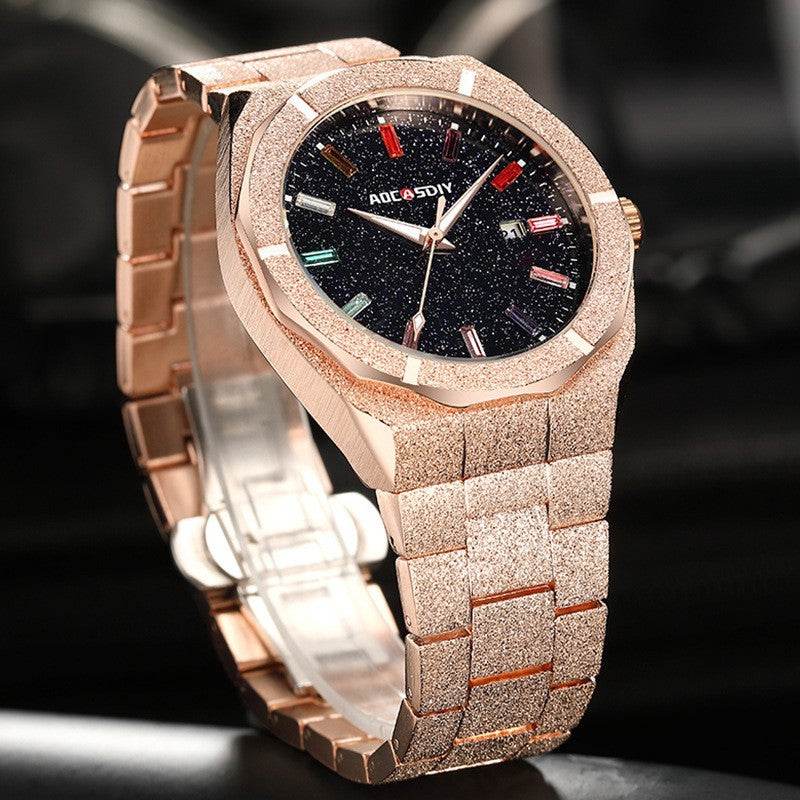 Full diamond luxury oak men's watch - Price Value Store