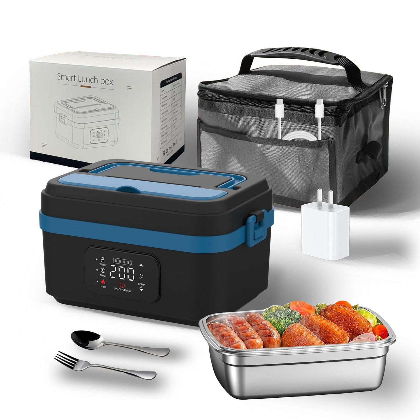 USB Charging Insulation Lunch Box with Wireless Heating - Price Value Store