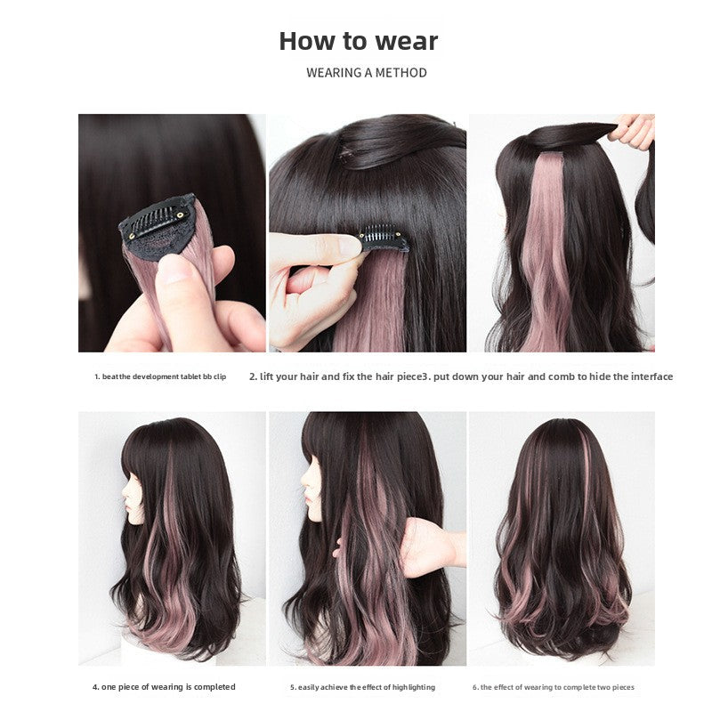 Colorful Curly Hair Piece Wig for Women