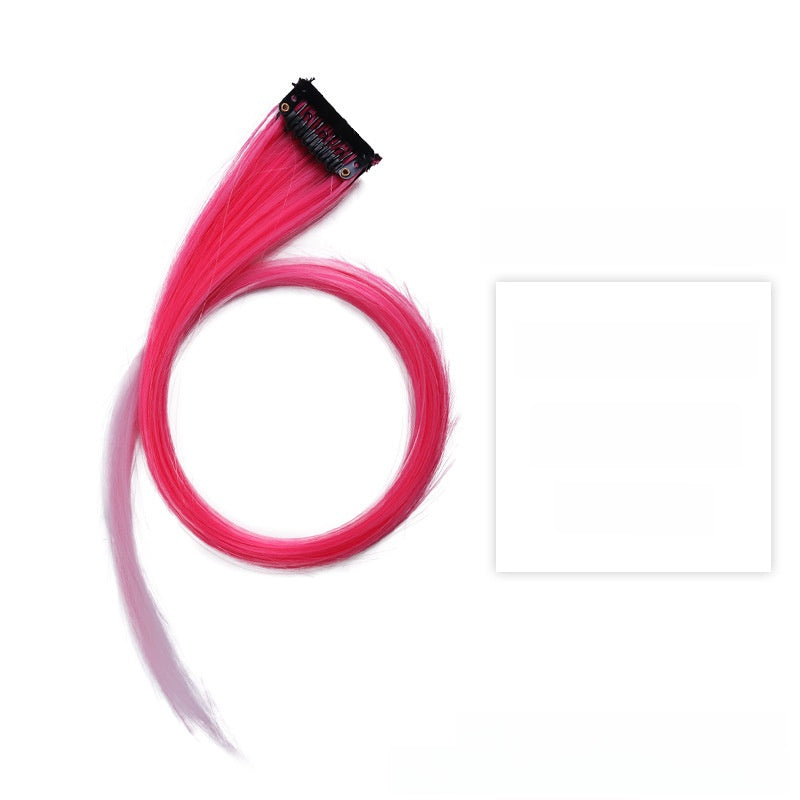 Colorful Hair Extension Piece High Temperature Silk