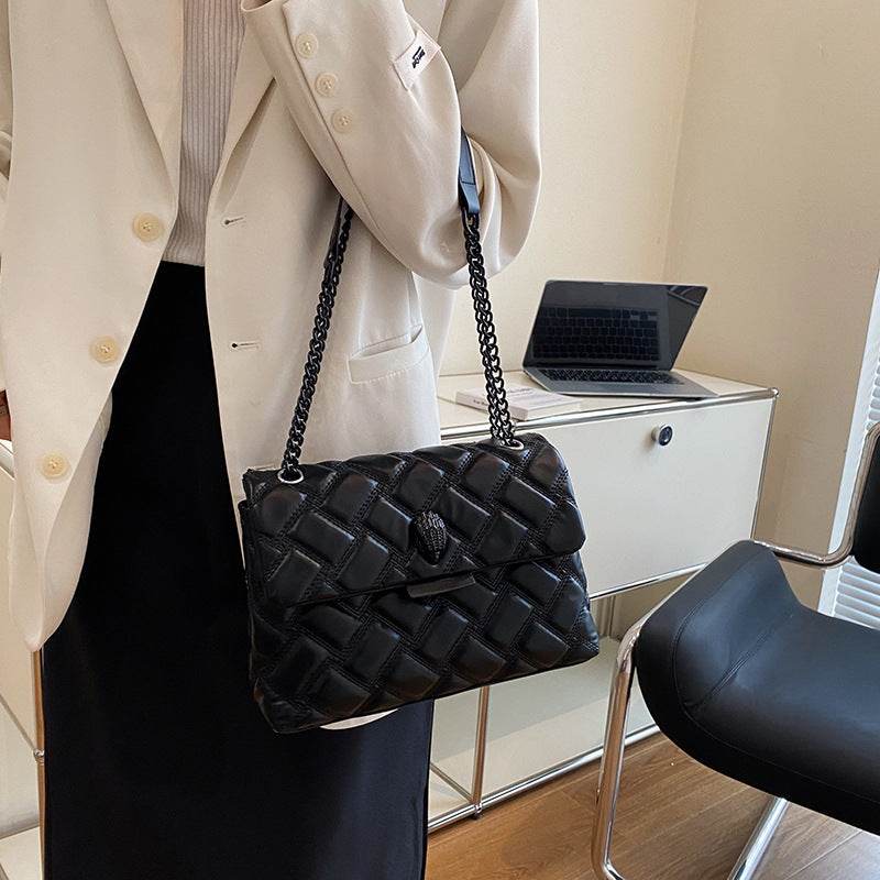 New fashion Chanel style handbag popular simple PU shoulder messenger bag daily versatile rhombus women's bag wholesale - Price Value Store