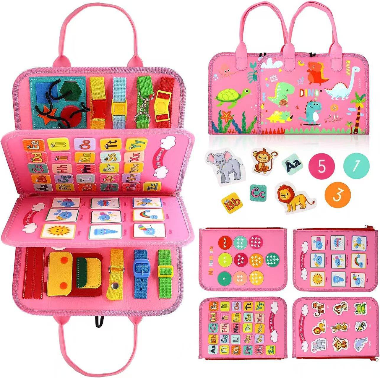 Montessori Felt Busy Board for Kids - Early Educational DIY Activity Toy - Price Value Store