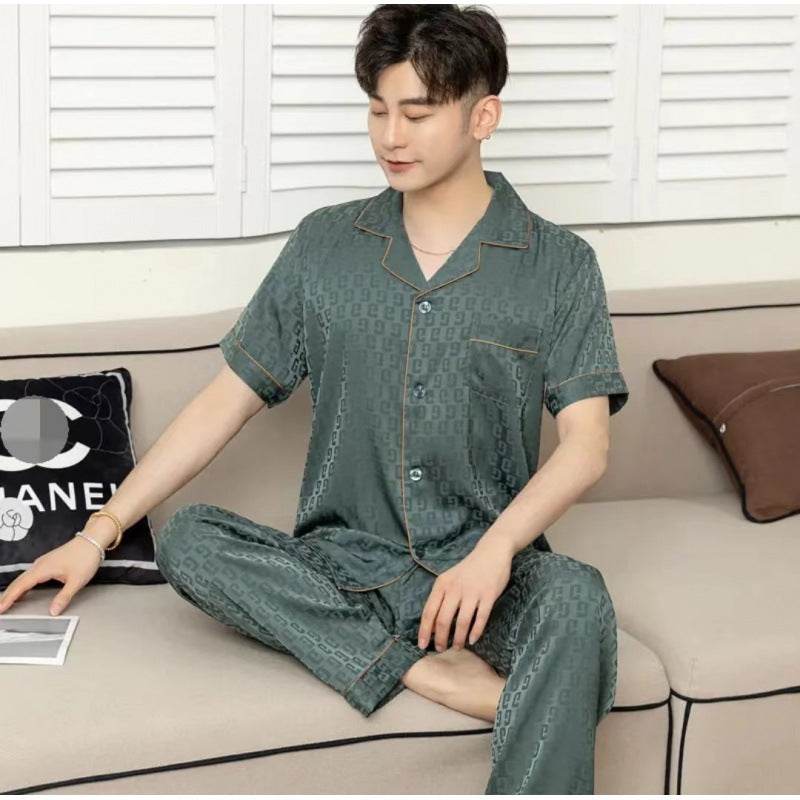 Sleepwear man's pure silk loose style - Price Value Store