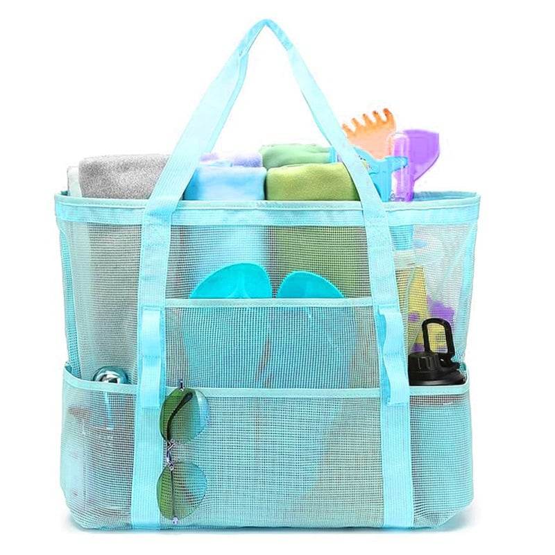Large Capacity Foldable Mesh Beach Bag for Swimming and Travel - Price Value Store