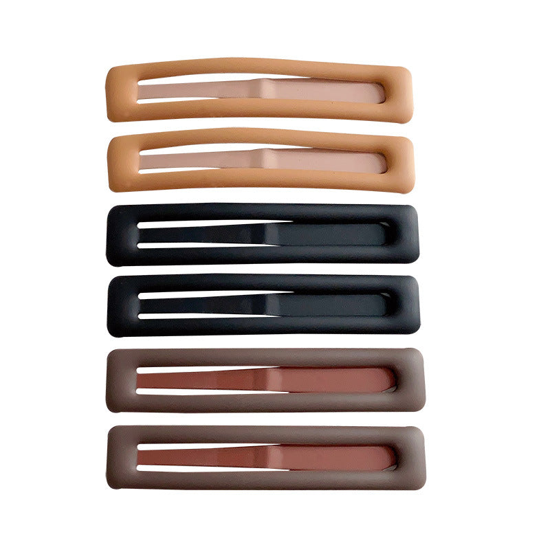 Matte Push-Type Long Hair Clips