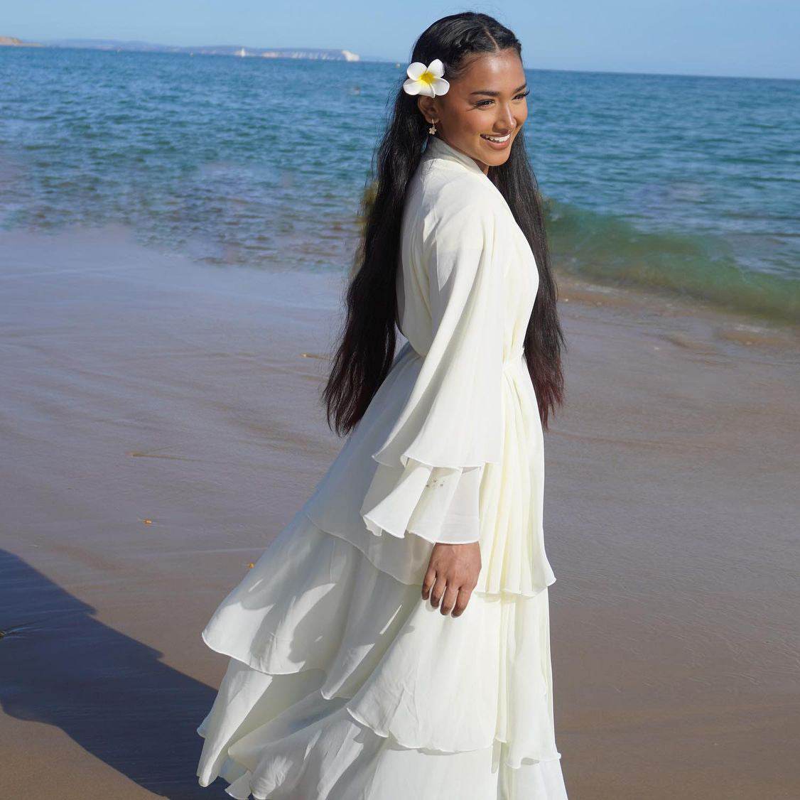 Cardigan long robe chiffon dress - Price Value Store