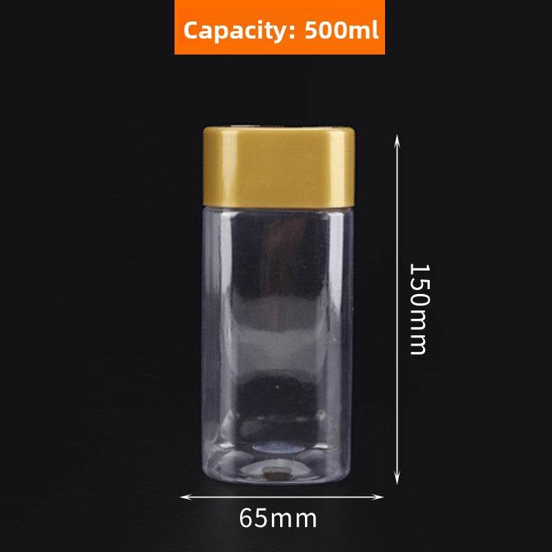 Square Transparent PET Plastic Storage Jars with Lids (300ml?700ml). - Price Value Store