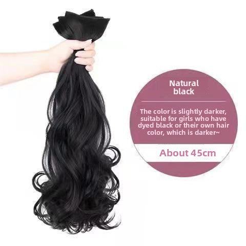 Three-Piece Seamless Fluffy Synthetic Hair Wig