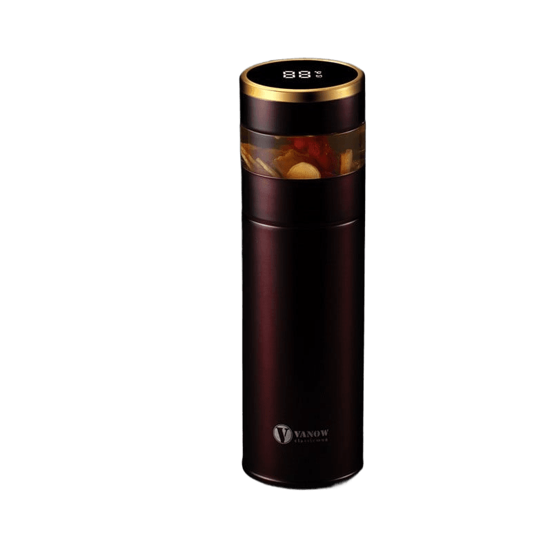 Smart Temperature Display Vacuum Insulated Cup with Tea Strainer - Price Value Store