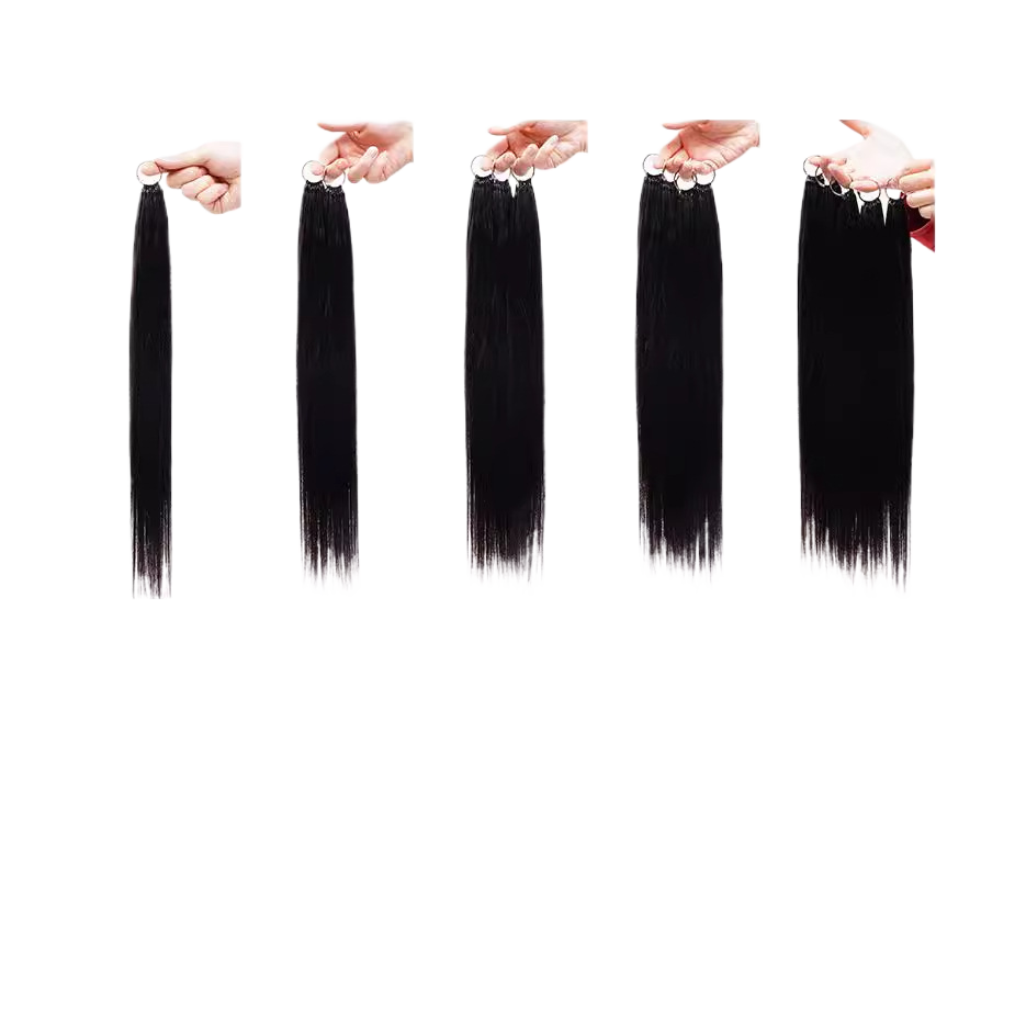 Reusable Feather Hair Extensions Real Human Hair with Free Tools