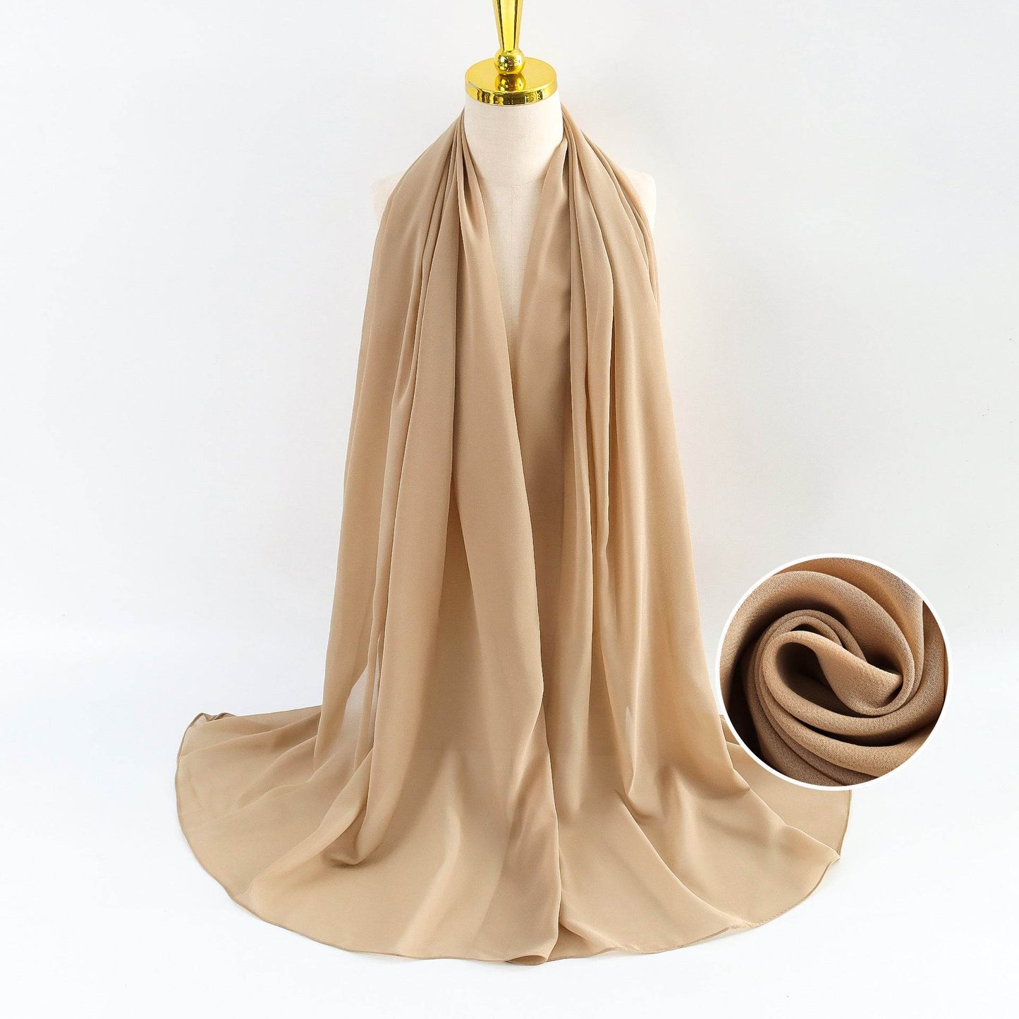 Elegant Pearl Chiffon Scarf for Women - Price Value Store