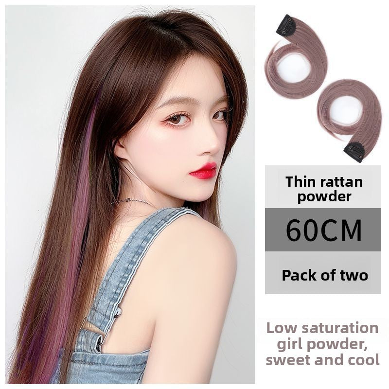 Wig female piece dyed gradient hair piece