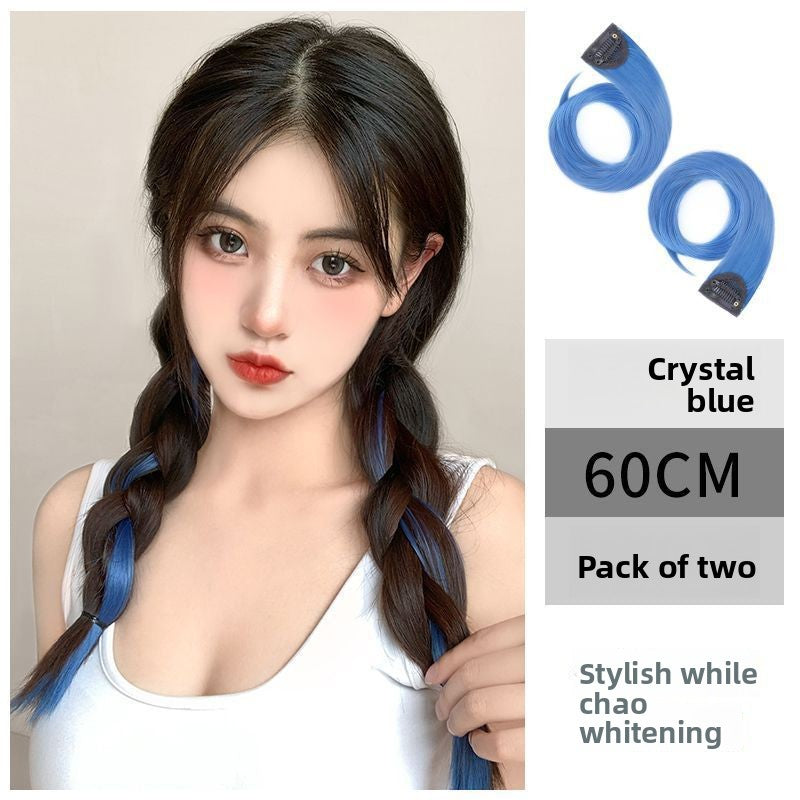 Wig female piece dyed gradient hair piece