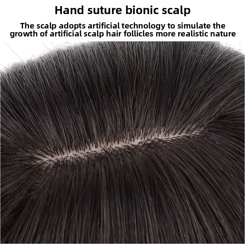 Invisible Straight Human Hair Wig Piece for Women