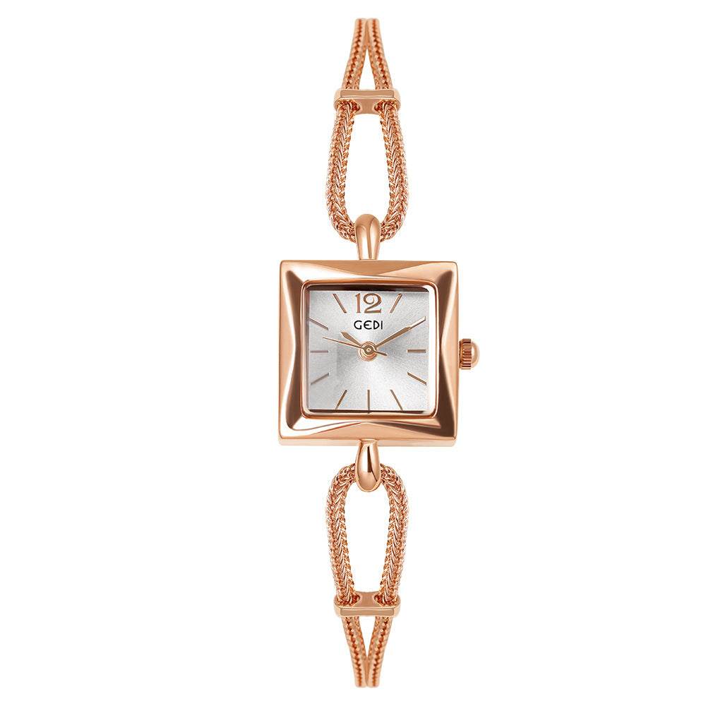 gedi vintage small sugar Cube Ladies' simple and elegant bracelet watch - Price Value Store