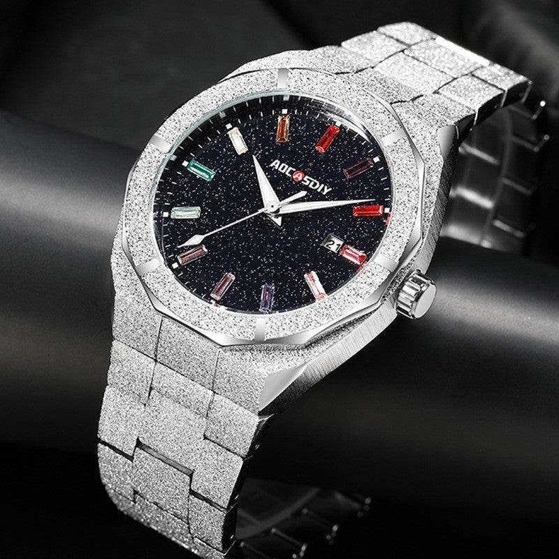 Full diamond luxury oak men's watch - Price Value Store