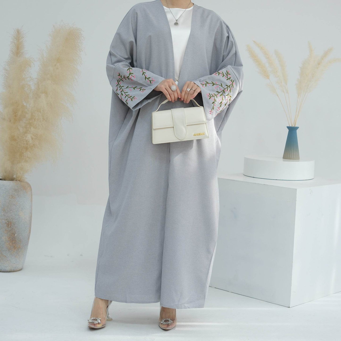 Embroidered cardigan robe - Price Value Store