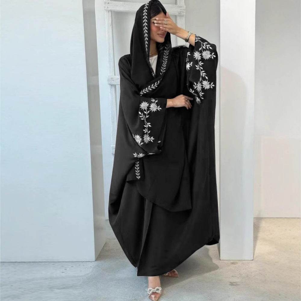 Embroidered floral robe - Price Value Store