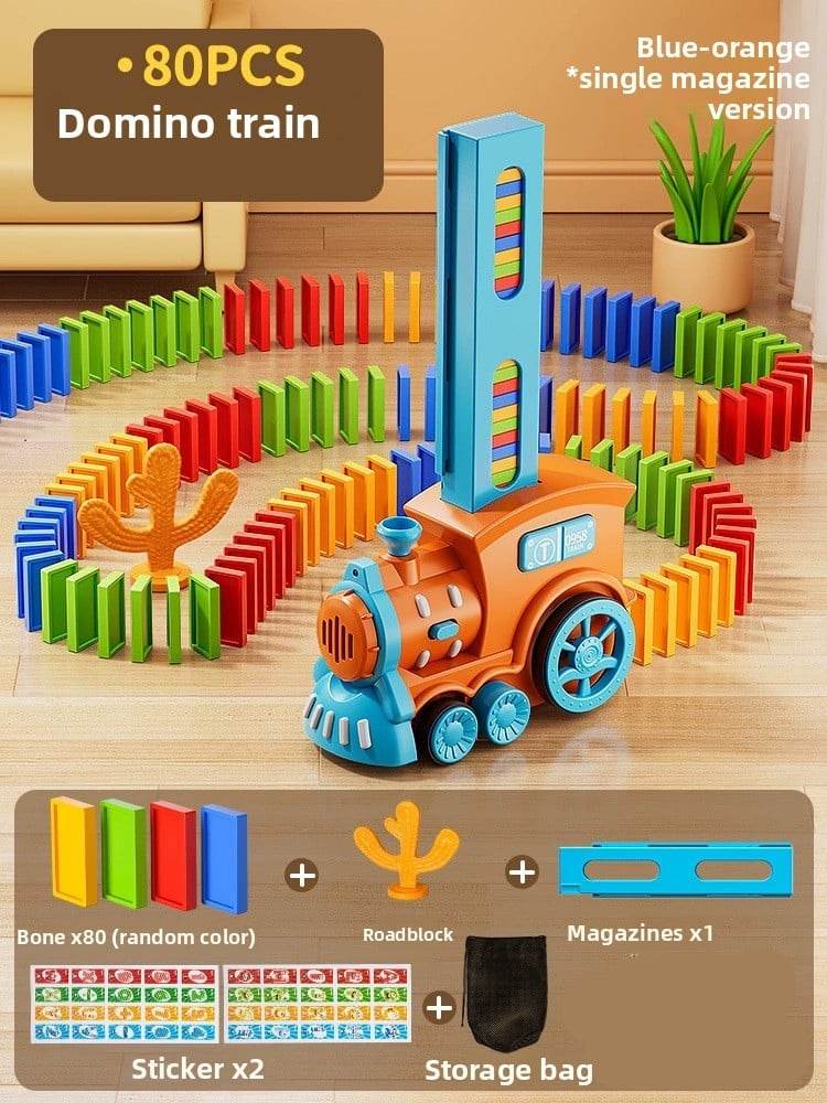 Children's automatic domino distribution train toy - Price Value Store