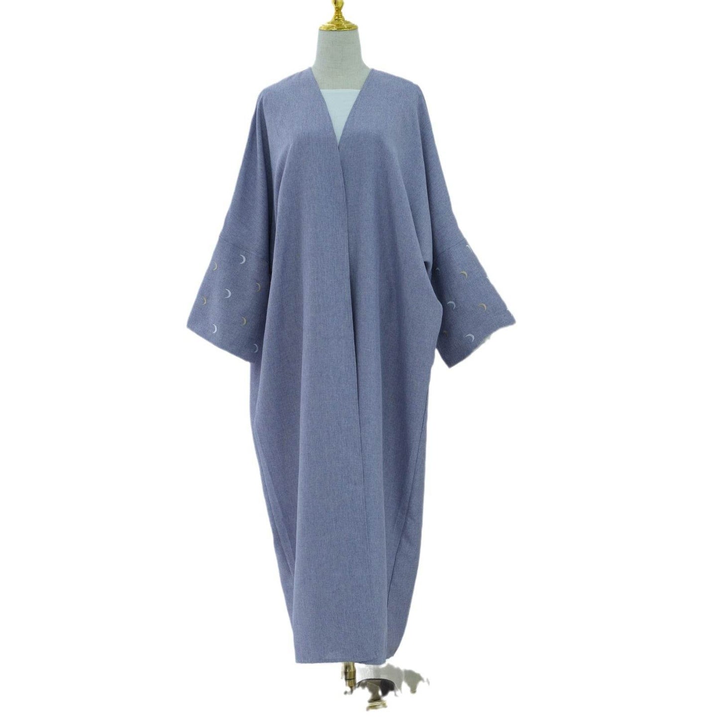 Embroidered elegant cardigan robe - Price Value Store