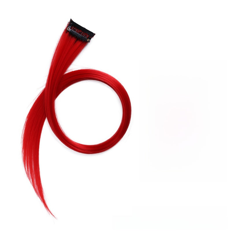 Colorful Hair Extension Piece High Temperature Silk