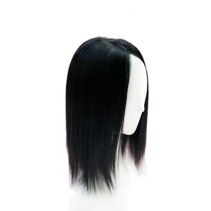 Middle Part Synthetic Hairpiece with Bangs