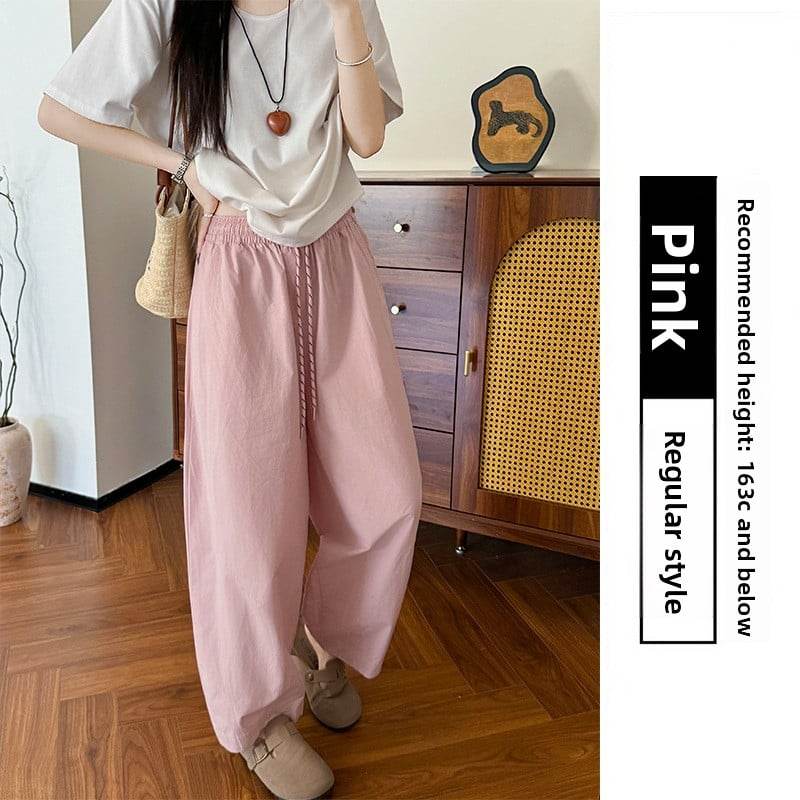 Women's High Waist Slim-fit Cropped Wide Leg Casual Pants - Price Value Store
