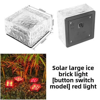 Solar-Powered Outdoor Ice Brick Lamp - Price Value Store