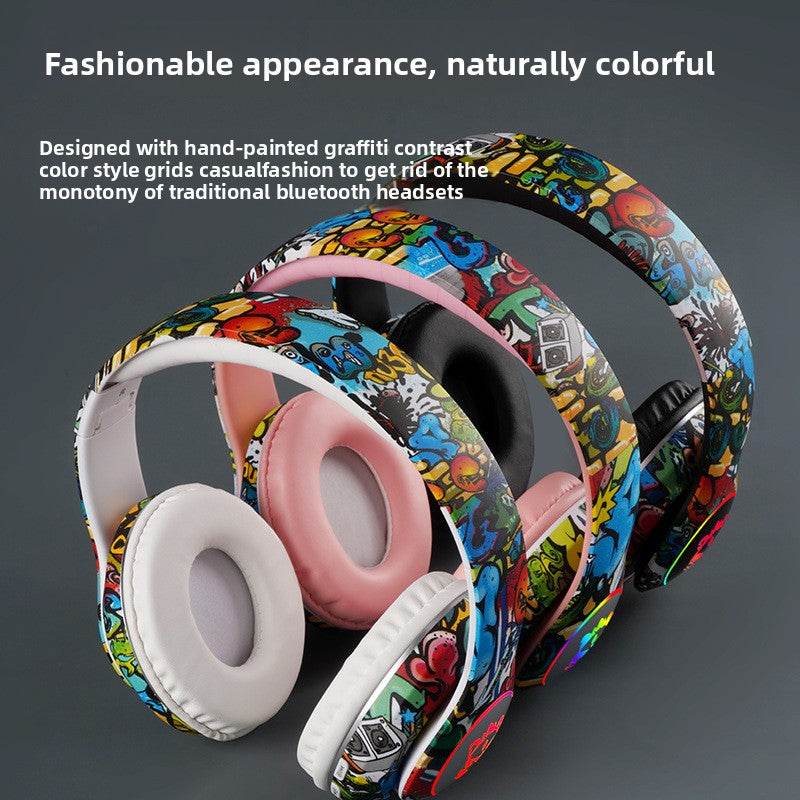Bluetooth Glowing graffiti headphones - Price Value Store