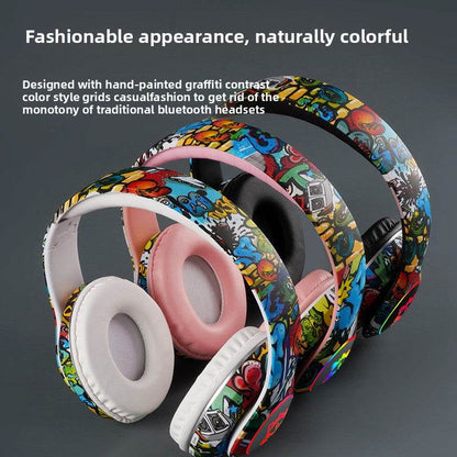 Bluetooth Glowing graffiti headphones - Price Value Store