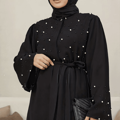 Long-sleeved pearl long dress - Price Value Store