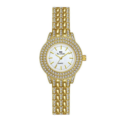 Luxury Diamond Women's Watch with Mother-of-Pearl Dial - Price Value Store