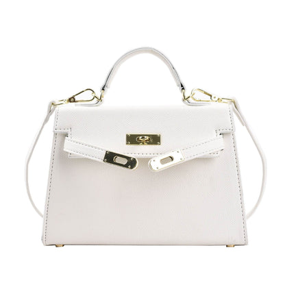 Texture Lock Portable Small Square Bag Women's 2022 New All-match Classic Shoulder Bag PU Fashion Kelly Bag - Price Value Store