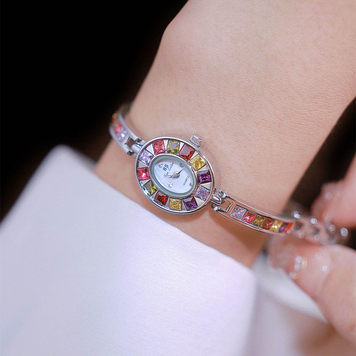 BS New HOT Watch Factory Direct Foreign trade chain watch gradient rainbow luxury women's watch a generation FA1681 - Price Value Store