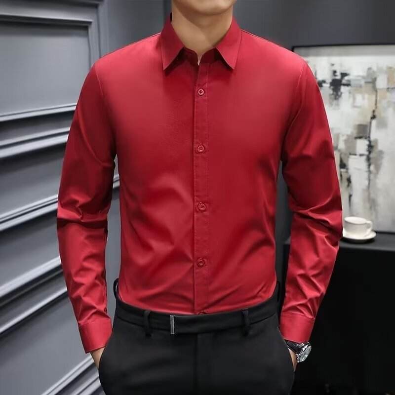 Men's long-sleeved formal dress shirt - Price Value Store