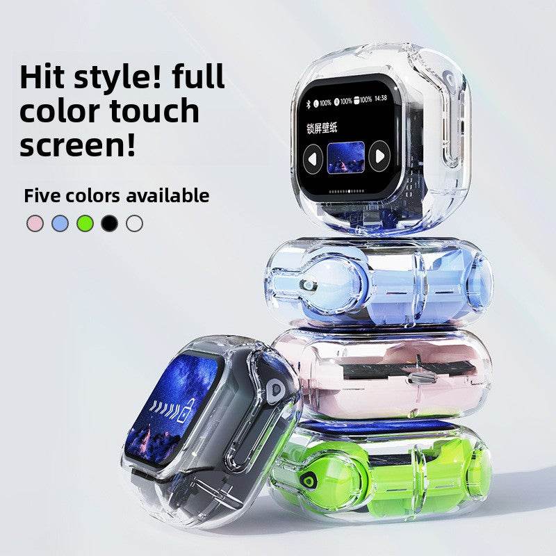 Transparent LCD Bluetooth Headset with Noise Cancellation - Price Value Store
