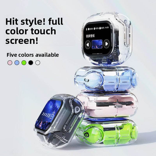 Transparent LCD Bluetooth Headset with Noise Cancellation - Price Value Store