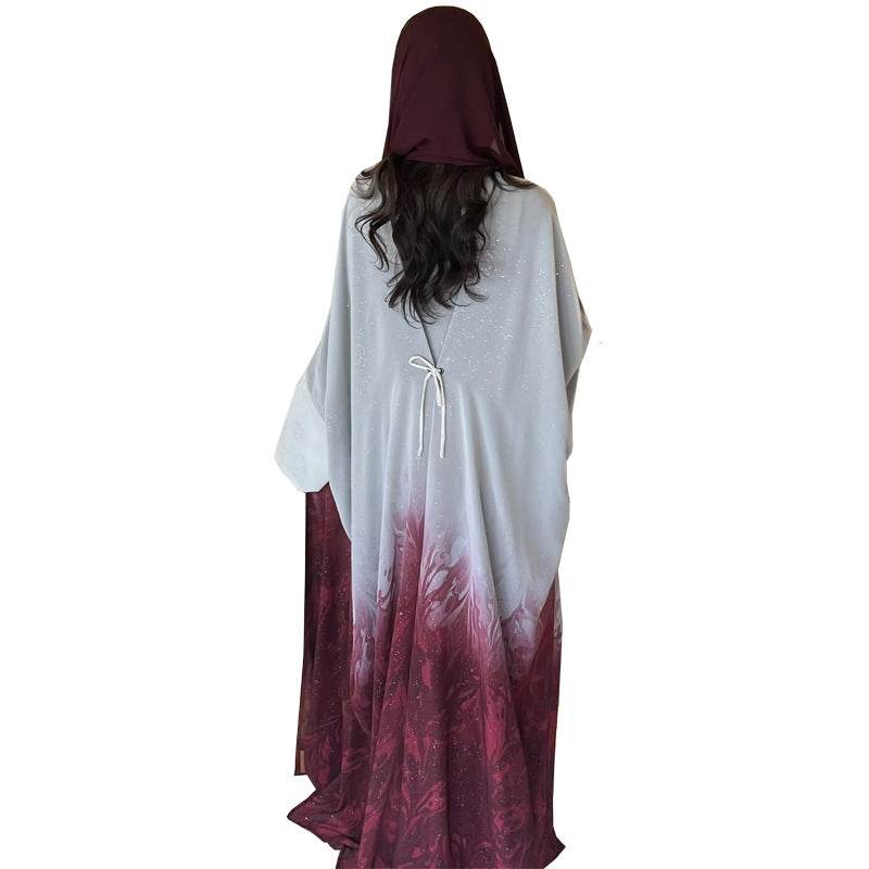 Graduated color long robe cardigan - Price Value Store
