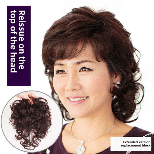 Middle-aged and elderly women's head replacement piece