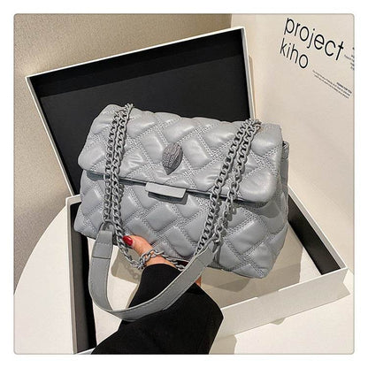 New fashion Chanel style handbag popular simple PU shoulder messenger bag daily versatile rhombus women's bag wholesale - Price Value Store