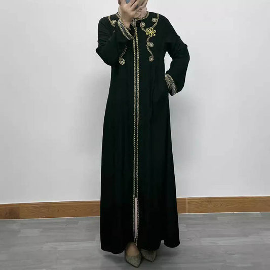 Embroidered floral dress and long robe - Price Value Store