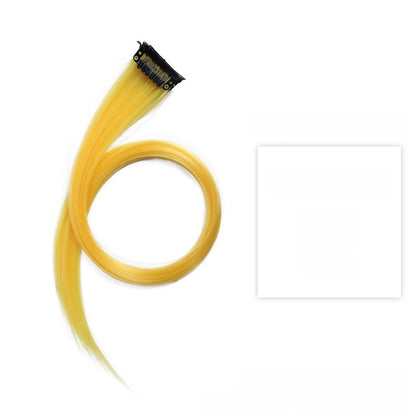 Colorful Hair Extension Piece High Temperature Silk